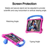 For Samsung Galaxy Tab S7 Boxing Series Kickstand EVA Shockproof Tablet Case with Shoulder Strap(Rose Red Blue)