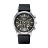 CHRONOS CH0401 Three-eye Six-needle Leather Belt Sports Watch for Men(Black)