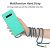 For Galaxy S10 Plus Wheat Straw Material + TPU Protective Case with Lanyard(Green)