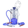 010-30 Double Tube Glass Iron Cage Hookah (Black)