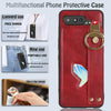 For Asus ROG Phone 5 ZS673KS Wristband Leather Back Phone Case(Red)