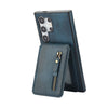 For Samsung Galaxy S25 Ultra 5G Zipper Wallet Split MagSafe Leather Back Phone Case(Blue)