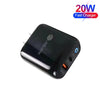 PD04 Type-C + USB Mobile Phone Charger with USB to 8 Pin Cable, US Plug(Black)