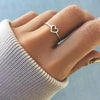 Fashion Heart Shaped Wedding Ring for Woman White(7)
