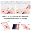 For Samsung Galaxy Tab A9+ Armor Bolt Shape Holder Silicone Hybrid PC Tablet Case(Rose Gold)