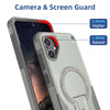 For Samsung Galaxy A05 Armor MagSafe Holder PC Hybrid TPU Phone Case(Grey)