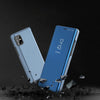 For Galaxy M60S / A81 / Note 10 Lite Plated Mirror Horizontal Flip Leather Case with Holder(Purple Blue)