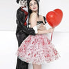 Halloween Party Decoration Blood Print Masquerade Props Horror Costume Cosplay Props, Style: Bloody Skirt(Average)