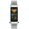 K50 1.08 inch Steel Band Earphone Detachable IP67 Waterproof Smart Watch Support Bluetooth Call(Silver)