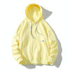 Men Lose Solid Color Sweatshirt, Color: Light Yellow(XL)
