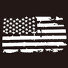 D-778 American Flag Pattern Car Modified Decorative Sticker(White)