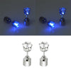 1 Pair Fashion LED Earrings Glowing Light Up Diamond Earring Stud(Blue)