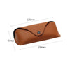 Portable Glasses Case Compression Litchi Texture Sunglasses Case(Brown)