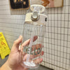 Student Portable Bouncing Straw Large Capacity Drop Resistant Plastic Cups, Style: 550ml White