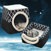 Luxury Cat Bed Capsule, Black, Large - Cats & Small Dogs