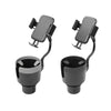 2 in 1 Multifunctional Car Cup Holder Extra Large Mobile Phone Holder(Black)