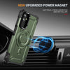 For Samsung Galaxy A32 Lens Holder MagSafe Phone Case(Army Green)