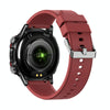 ET482 1.43 inch AMOLED Screen Sports Smart Watch Support Bluetooth Call /  ECG Function(Red Silicone Band)
