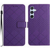 For Samsung Galaxy A26 5G Rhombic Grid Texture Leather Phone Case(Purple)