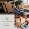 For Samsung Galaxy S25 Ultra 5G CaseMe 013 Multifunctional Horizontal Flip Leather Phone Case(Brown)