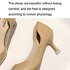 Stiletto Versatile Women Sngle Shoes Pointed Toe Pump High Heels, Size: 38(Apricot)