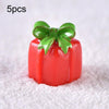 5pcs Christmas Decoration Accessories Micro Landscape Christmas Gift Resin Small Ornament, Style: Gift Package No.13