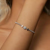 S925 Sterling Silver Electroplated Moissanite Woven Bracelet(MSB015)