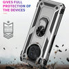 For Huawei nova 8i Shockproof TPU + PC Phone Case with 360 Degree Rotating Holder(Silver)