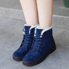 Ladies Cotton Shoes Plus Velvet Snow Boots, Size:42(Blue)