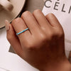 S925 Sterling Silver Turquoise Women Open Ring