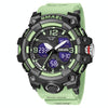 SMAEL 8008 Outdoor Sports Multifunctional Waterproof Luminous Men Watch(Grass Green)
