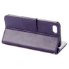 For  iPhone 8 & 7  Pressed Flowers Horizontal Flip Leather Case with Holder & Card Slots & Wallet(Purple)