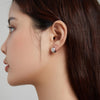 S925 Sterling Silver Simple Mirror Light Ear Buckle Women Earrings