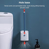 Household Toilet Brush Soft Bristle Wall-mounted Toilet Brush(Lotus Color)