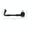 2 PCS Universal 22mm Shockproof Protection Rod CNC Horn Shape Handbrake Motorcycle Modification Accessories(Black)