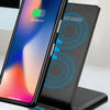 R2 10W Vertical Mobile Phone Wireless Charger Smart Fast Charge Charging Stand Desktop Stand(Black)