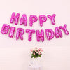 2 PCS 16 Inch Happy Birthday Letter Aluminum Film Balloon Birthday Party Decoration Specification(Classic Pink)