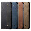 For Huawei Y9 (2019) Denim Texture Casual Style Horizontal Flip Leather Case with Holder & Card Slots & Wallet(Brown)