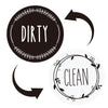 Dishwasher Round Magnet Clean Dirty Sign Double-Sided Dishwasher Magnet Cover(Black White)