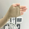 Autumn and Winter Long Thick Warm Cashmere Sleeves Fingerless Fake Sleeves, Size:One Size(Red Skin)