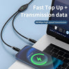 1.2m 100W USB-C / Type-C to USB-C / Type-C + 8 Pin Fast Charging Data Cable(Black)
