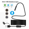Y101 8mm Spiral Head 3 In 1 Waterproof Digital Endoscope Inspection Camera, Length: 5m Flexible Cable(Black)