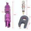 A5589 10 PCS Bicycle French Valve Core with Purple Disassembly Tool