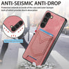 For Samsung Galaxy S25 Ultra 5G Denim Texture Leather Skin Phone Case with Card Slot(Pink)
