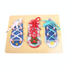 2 PCS Montessili Tie Shoelaces Puzzle Educational Early Education Toys(Wood Jigsaw)