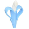 Newborn Baby Banana Silicone Teether Bite(Blue)