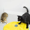 Electric Cat Turntable Toy, Automatic Rotating Play Disc (Yellow)