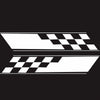 2 PCS/Set D-962 Checkered Flag Pattern Car Modified Decorative Sticker(White)