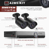 720p 4CH HD CCTV Kit 4 Bullet Cameras Night Vision DVR Motion Detection Black