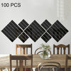 100 PCS Square Crystal Mosaic Mirror Acrylic Stereo Wall Stickers Creative Background Home Living Room Wall Sticker,Size:4*4cm(Black)